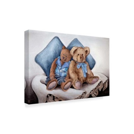 Trademark Fine Art Carol J Rupp 'Blue Bears' Canvas Art, 12x19 ALI39660-C1219GG